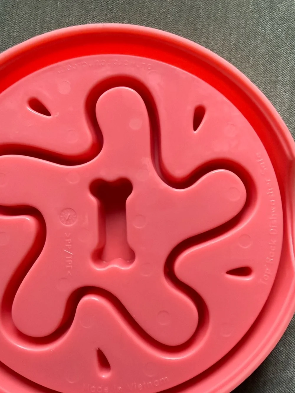 Outward Hound orange pink Slow-Feed Maze Bowl